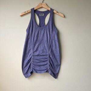 Athleta Womens Racerback Ruched Tank Top S Purple‎ Polyester/Nylon/Spandex